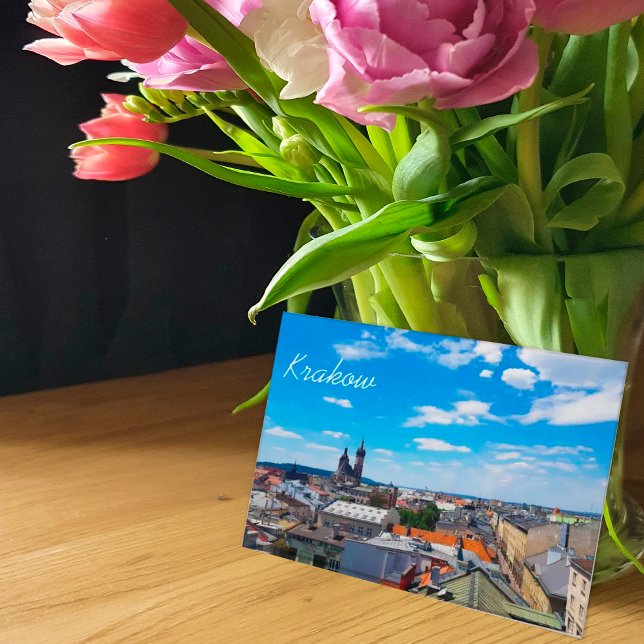 Krakau, Polen, Häuserdächer Postcard Postkarte (Von Creator hochgeladen)