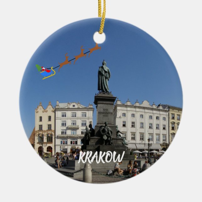 Krakau Polen Panorama Weihnachtsschmuck (Vorne)