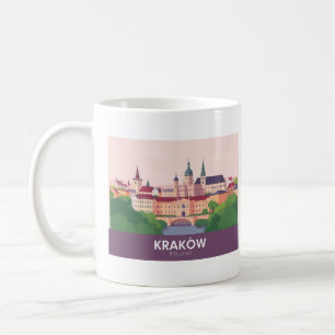 Krakau Polen Pastell Reise – Wawel-Schloss Kaffeetasse