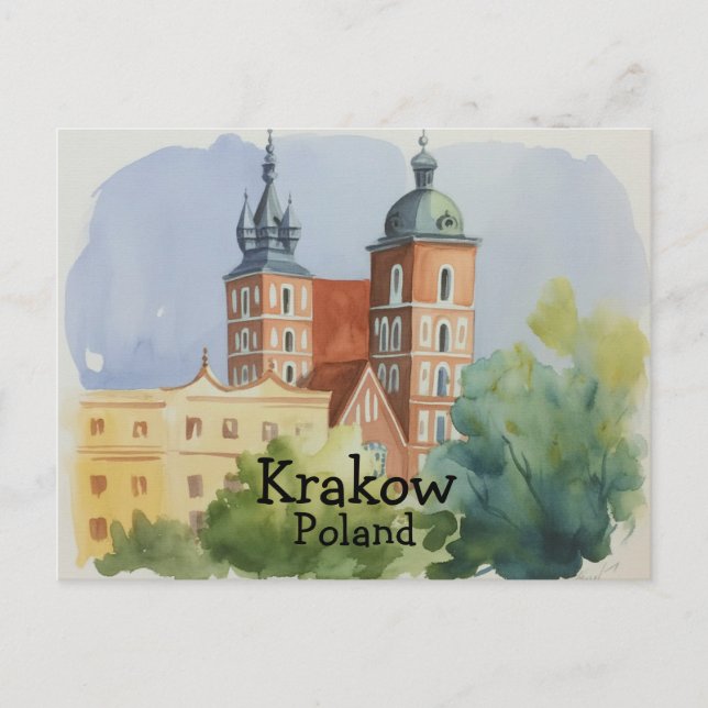 Krakau Polen Postkarte (Vorderseite)