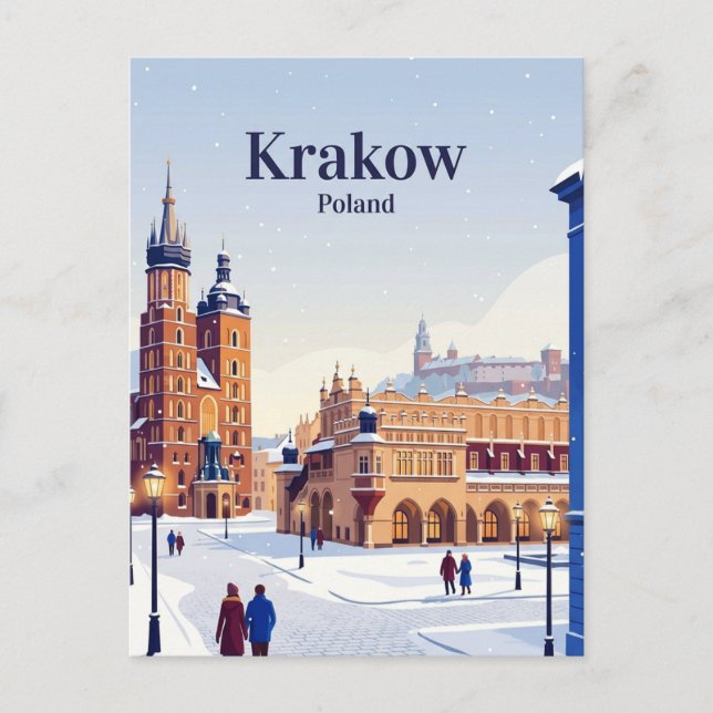 Krakau, Polen Postkarte (Vorderseite)