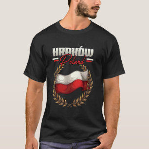 Krakau Polen Reise Polnische Flagge Polska T-Shirt