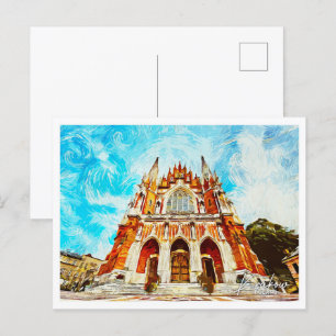 Krakau Polen Schönes Ölmalerei-Landschaft Postkarte