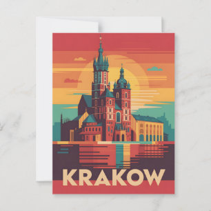 Krakau Vintag Postkarte