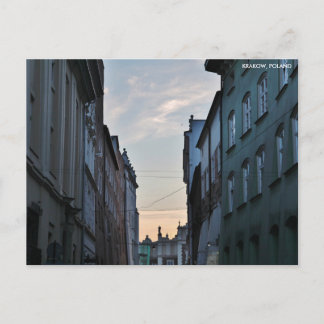 Krakauer Altstadt mit Stadttext Postkarte
