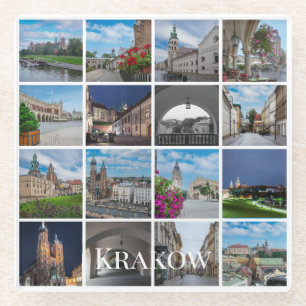 Krakauer Altstadtlandschaften, Polen Glasuntersetzer