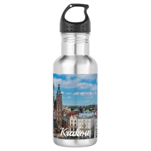 Krakauer Stadtzentrum von oben in Polen Edelstahlflasche