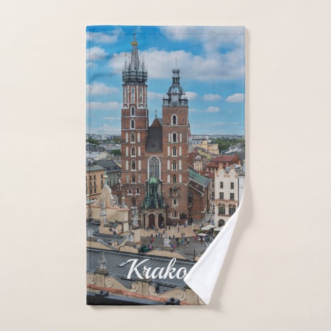 Krakauer Stadtzentrum von oben in Polen Handtuch (Handtuch)