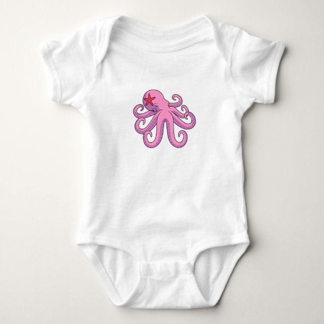 Krake Baby Strampler (Vorderseite)