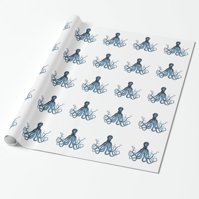 Krake kraken Seeküstenozeanstrand Geschenkpapier (Ungerollt)
