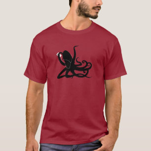 Krake Sillouette MP3 Adverisement Parodie T-Shirt