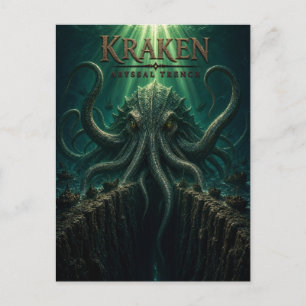 Kraken-Abgrund-Graben Dark Cinema Postkarte
