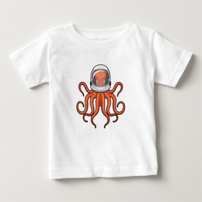 Kraken als Astronaut Baby T-shirt (Vorderseite)