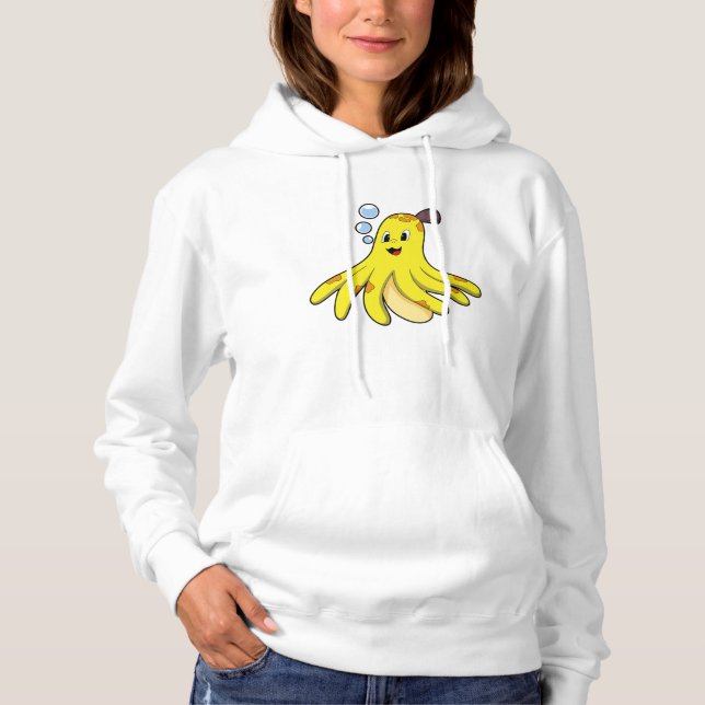 Kraken als Banane Hoodie (Vorderseite)