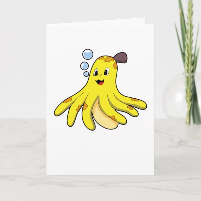 Kraken als Banane Karte (Vorderseite)