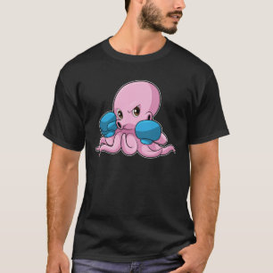 Kraken als Boxer mit Boxhandschuhen T-Shirt