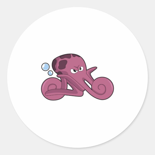 Kraken als Kraftrad Runder Aufkleber (Vorderseite)