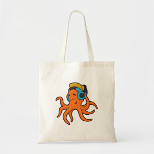Kraken am Musikgerät mit Kopfhörer Tragetasche