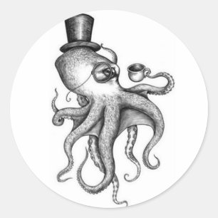 Kraken-Aufkleber Runder Aufkleber