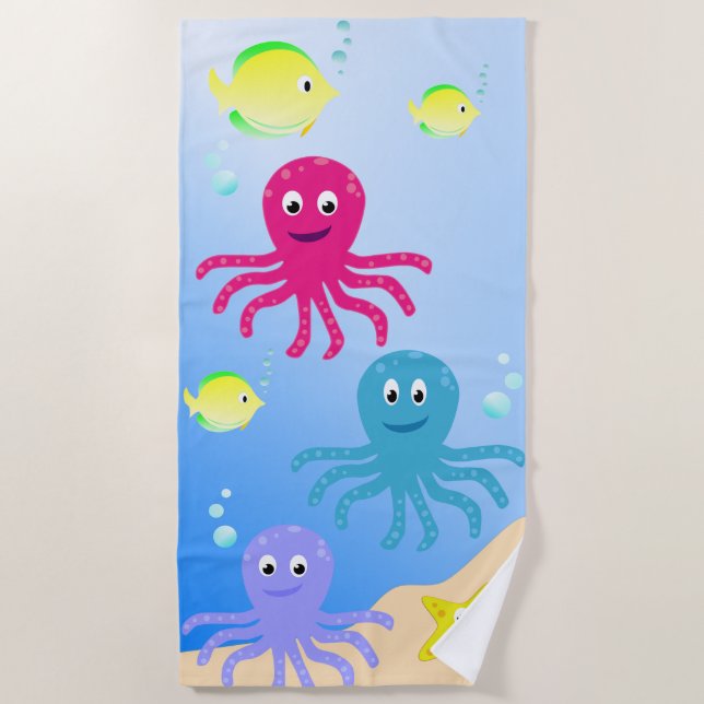 Kraken-Badetuch Strandtuch (Vorderseite)