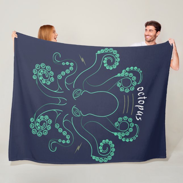 Kraken Cephalopod Tentacles Fleecedecke (Beispiel)