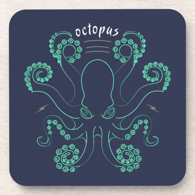 Kraken Cephalopod Tentacles Getränkeuntersetzer (Vorderseite)