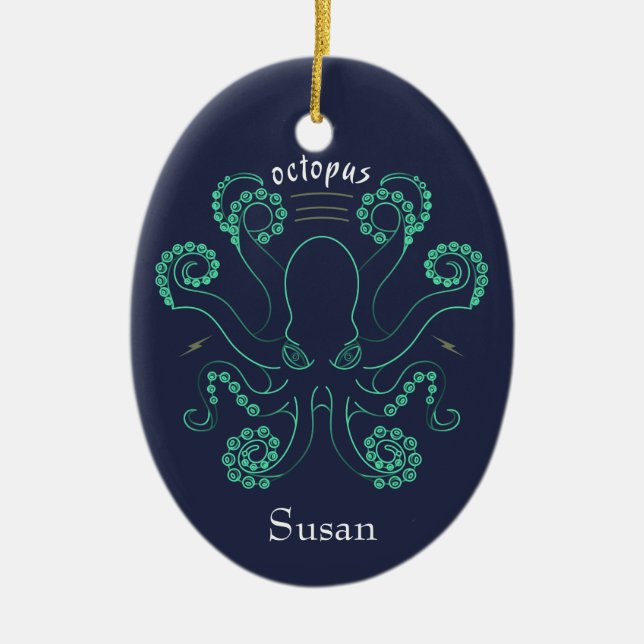 Kraken Cephalopod Tentacles Keramik Ornament (Vorne)