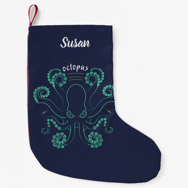 Kraken Cephalopod Tentacles Kleiner Weihnachtsstrumpf (Vorderseite)