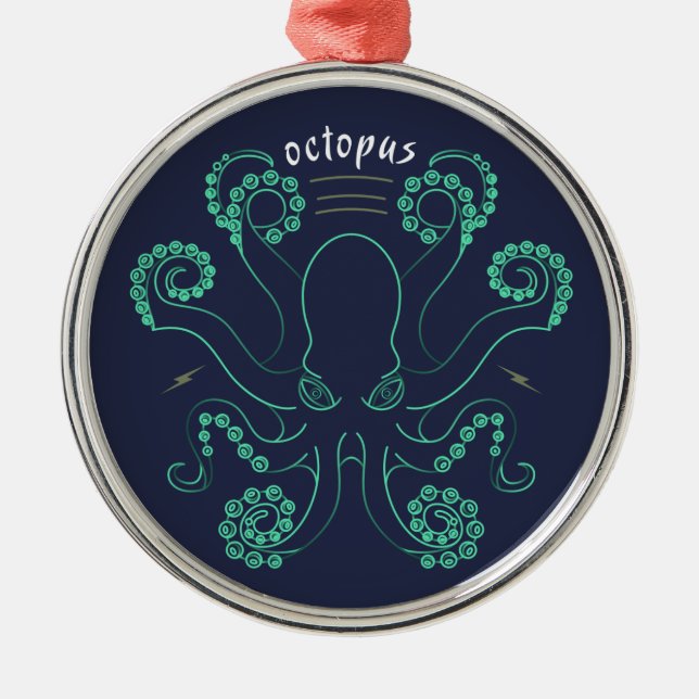 Kraken Cephalopod Tentacles Ornament Aus Metall (Vorne)
