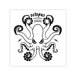 Kraken Cephalopod Tentacles Permastempel