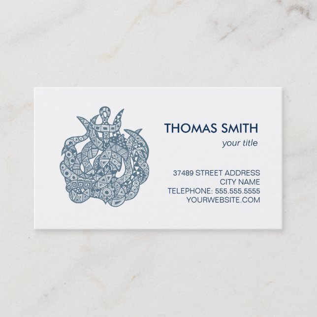 Kraken das Seeungeheuer Visitenkarte (Vorderseite)