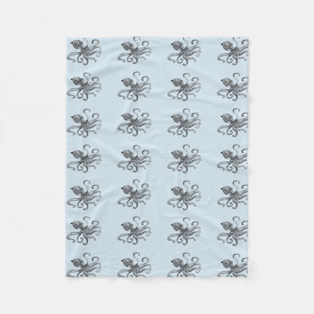 Kraken-Fleece-Decke Fleecedecke (Vorderseite)