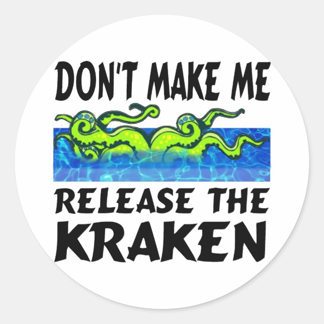 Kraken-Freigabe Runder Aufkleber (Vorderseite)