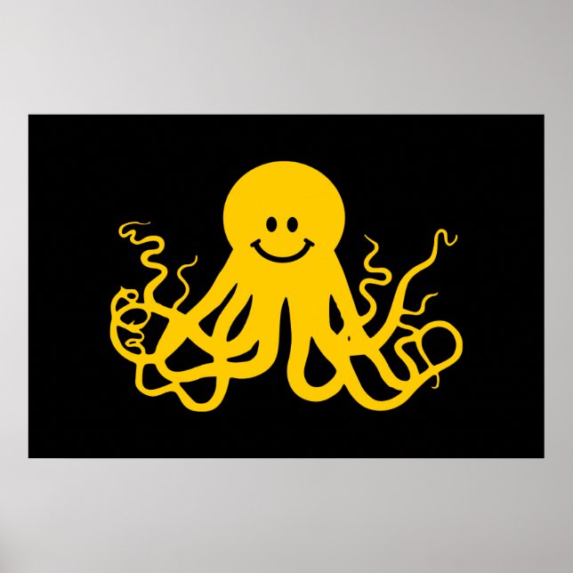 Kraken-Gelb Poster (Vorne)