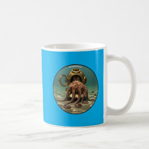 Kraken in einem alten Taucherhelm URM Kaffeetasse