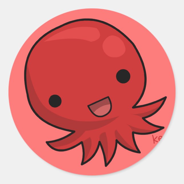 Kraken jr.-Aufkleber Runder Aufkleber (Vorderseite)