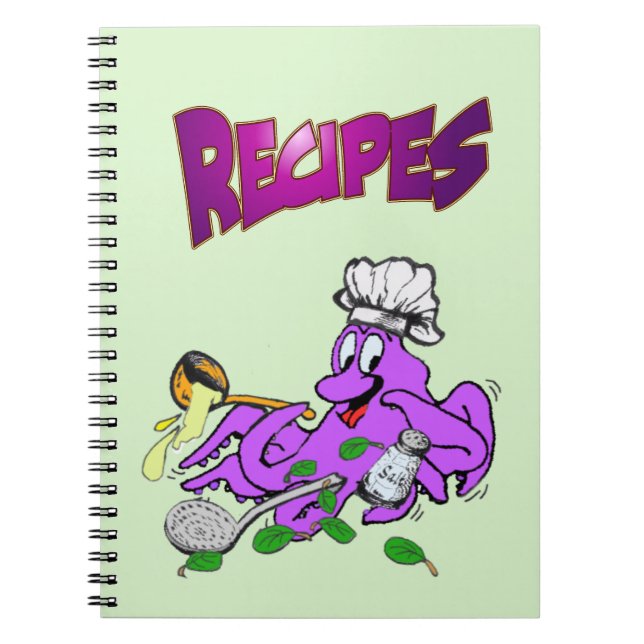 Kraken-Koch-Rezept-Foto-Notizbuch Notizblock (Vorderseite)