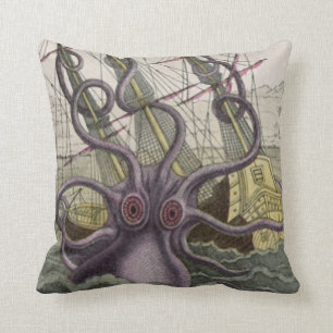 Kraken/Krake Eatting ein Piraten-Schiff, Farbe Kissen