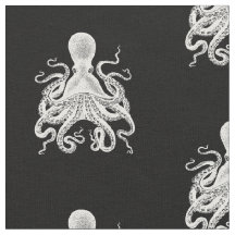 Kraken Krake Steampunk Gewebe Ozean