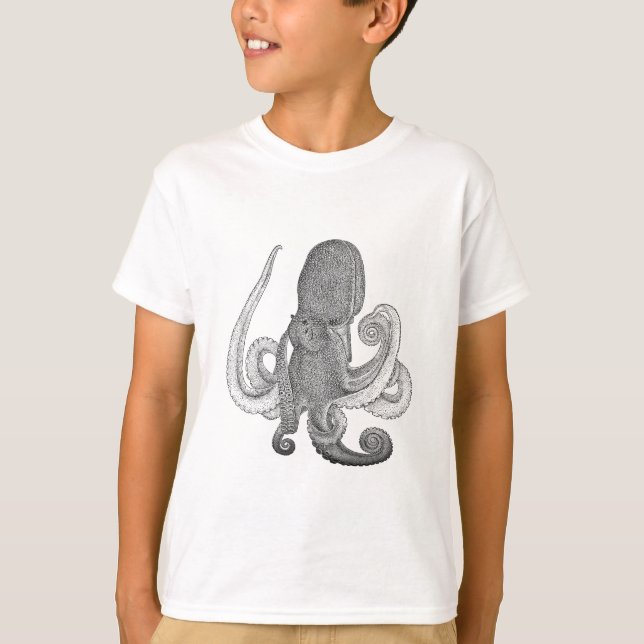 Kraken-Logo (Linie Kunst) T-Shirt (Vorderseite)