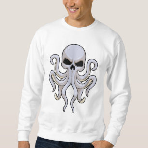 Kraken mit 8 Armen und Schädel Sweatshirt