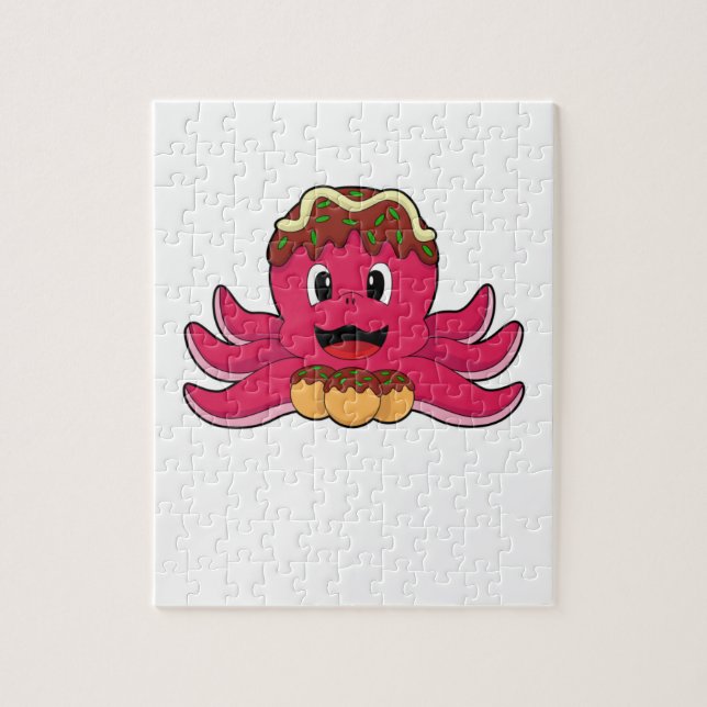 Kraken mit Kuchen (Vertikal)