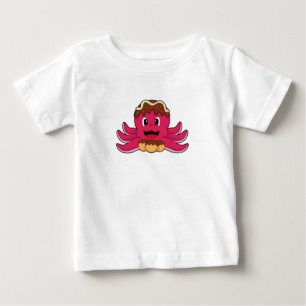 Kraken mit Kuchen Baby T-shirt