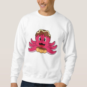 Kraken mit Kuchen Sweatshirt