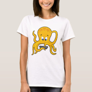 Kraken mit Laptop T-Shirt