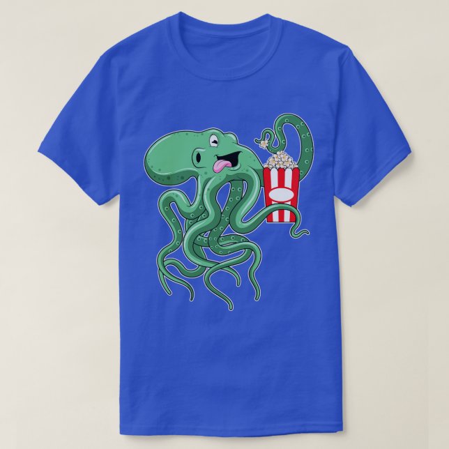 Kraken mit Popcorn T-Shirt (Design vorne)