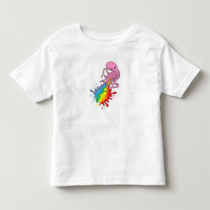 Kraken mit Regenbogen Kleinkind T-shirt