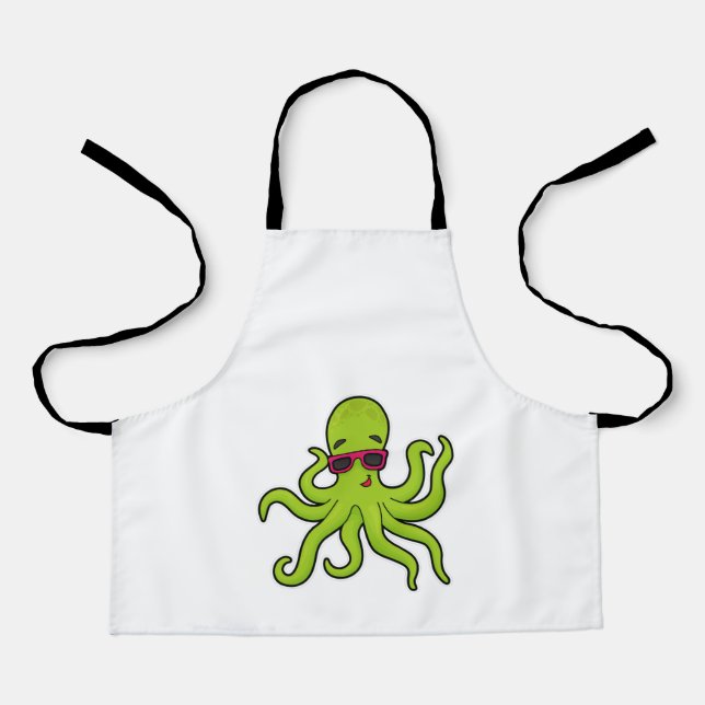Kraken mit Sonnenbrille Schürze (Vorderseite)