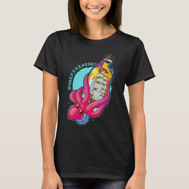 Kraken Octopus Sea Animal Tentacles Octopu T-Shirt (Vorderseite)