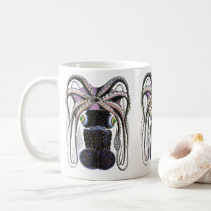 Kraken oder Riesenkalf, Vintage Meeresleben Tier Kaffeetasse